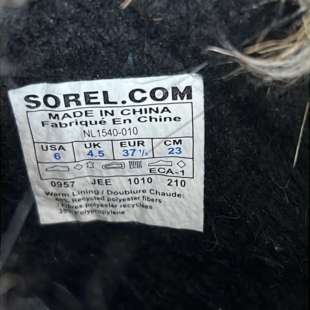 Sorel Joan of Arctic Black Winter Boots Faux Fur